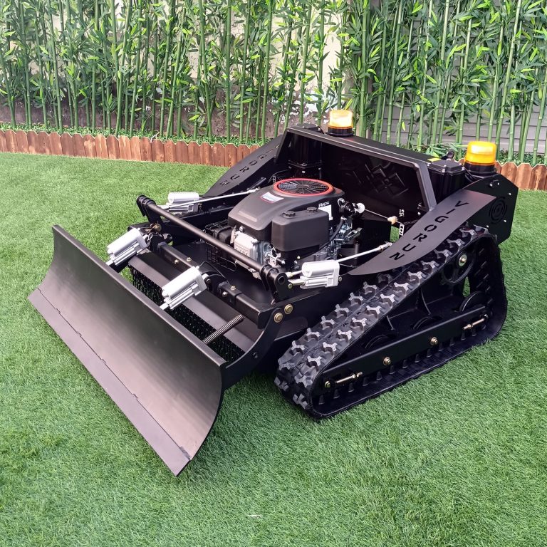 radio controlled field grass cutting machine with snow plow snow blade snow shovel snow removal machine