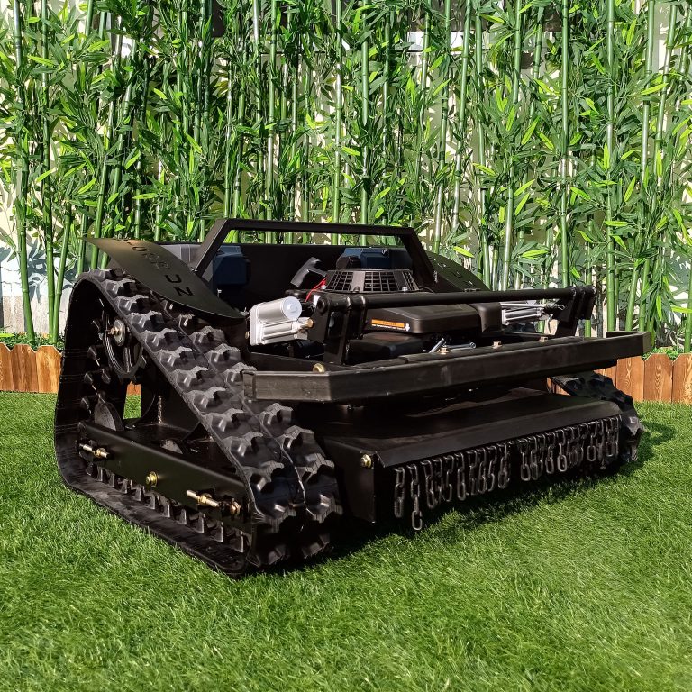 wireless industrial remote control lawn mower with snow plow snow blade snow shovel snow removal machine