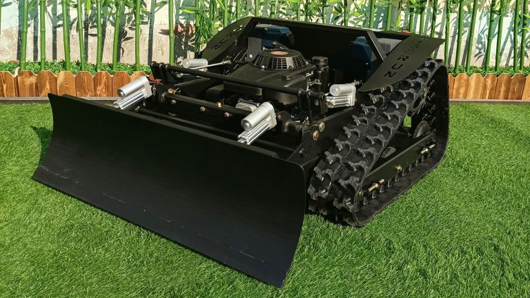 remotely controlled rubber track brush cutter made by Vigorun Tech