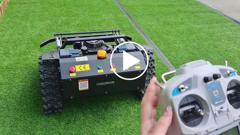 remote controlled rubber track mower made by Vigorun Tech