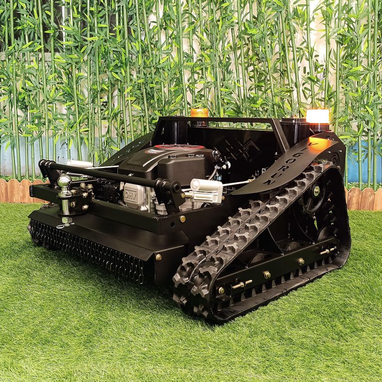 radio controlled trimmer lawn mower with snow plow snow blade snow shovel snow removal machine