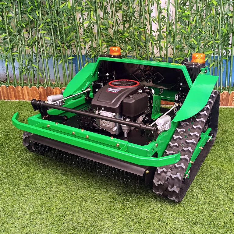 remotely controlled caterpillar lawn mower made by Vigorun Tech