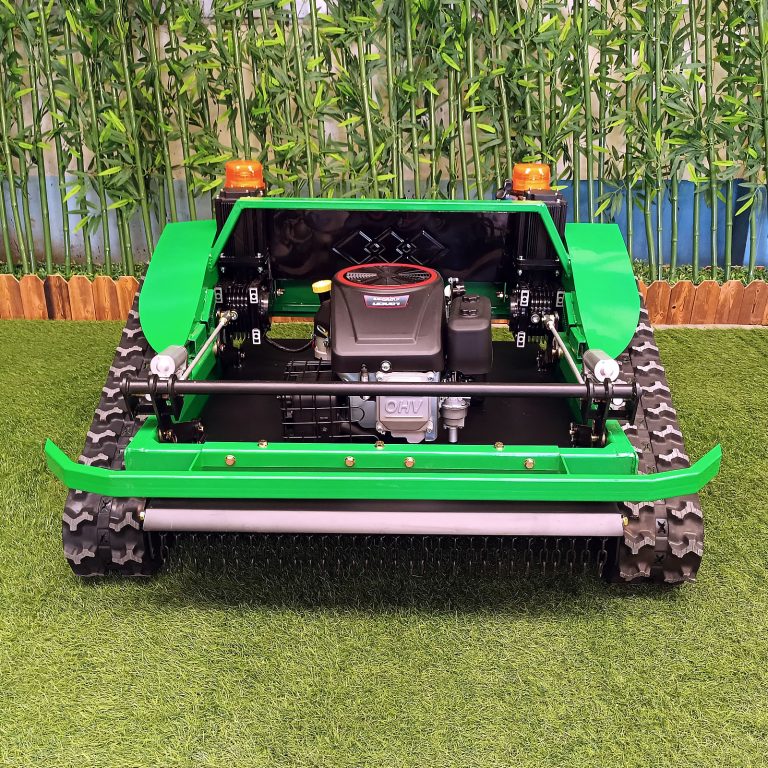 remotely controlled track-mounted weed trimmer made by Vigorun Tech