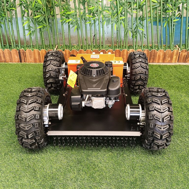 Vigorun radio controlled rubber track tank lawn mower for sale