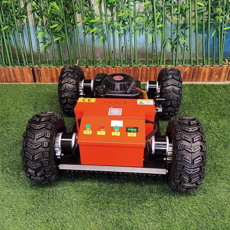 RC tracked lawnmower made by Vigorun Tech