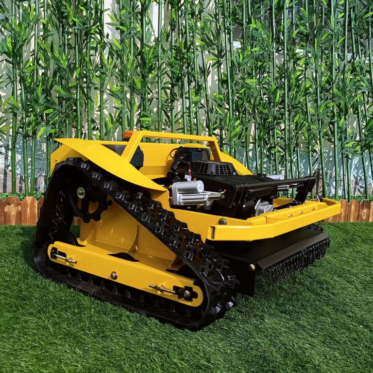 remote operated rubber track weed trimmer made by Vigorun Tech