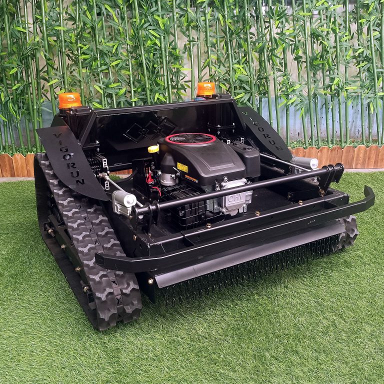 wireless robot slope mower with snow plow snow blade snow shovel snow removal machine