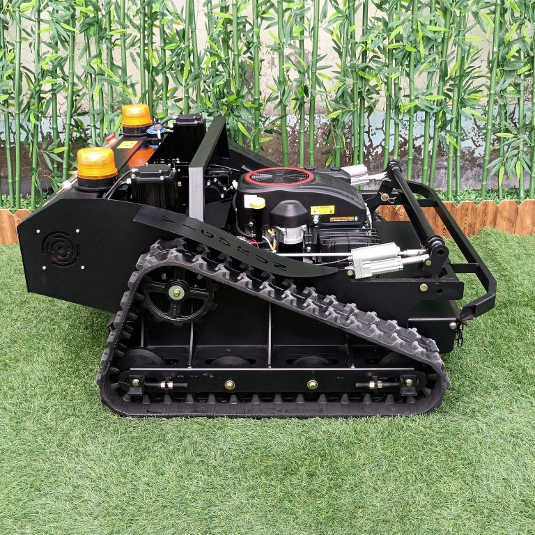 remote operated track lawnmower made by Vigorun Tech